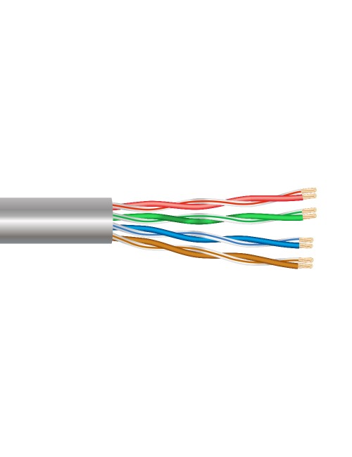 Cable utp rigido categoria 6 n° pares 4 uso profesional alta velocidad 10/100/1000 mbs euro/m