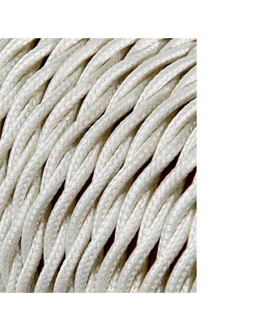 Cable textil trenzado 2x0,75mm algodón 25m