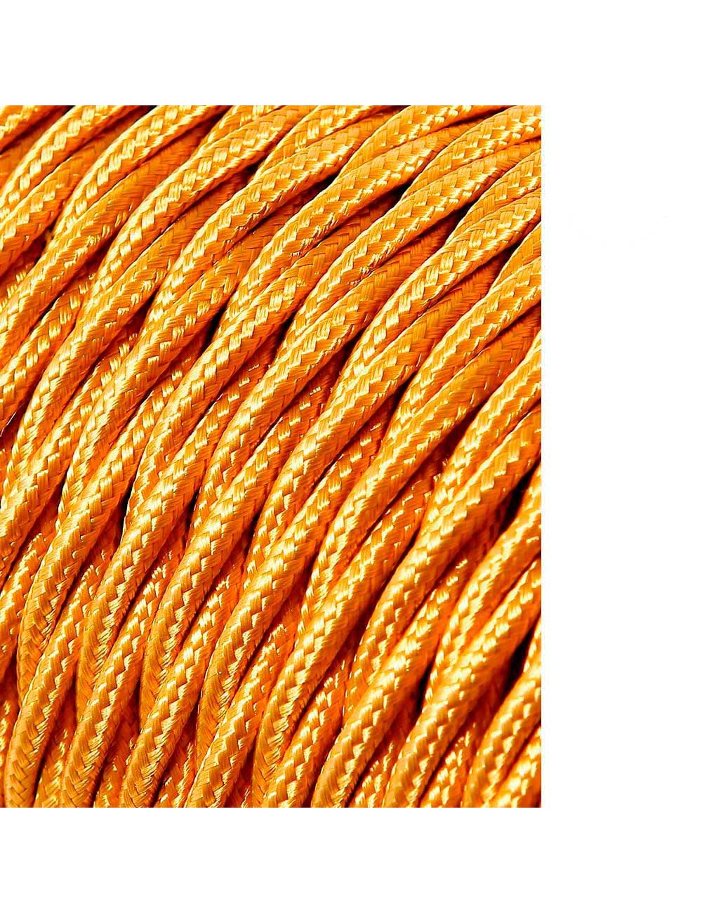 Cable textil trenzado 2x0,75mm oro oscuro 25m