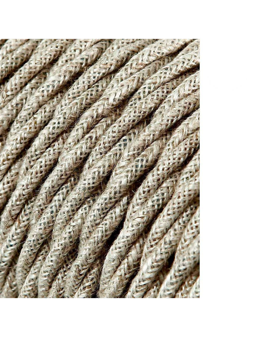 Cable textil trenzado 2x0,75mm lino 25m