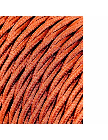 Cable textil trenzado 2x0,75mm marrón 25m