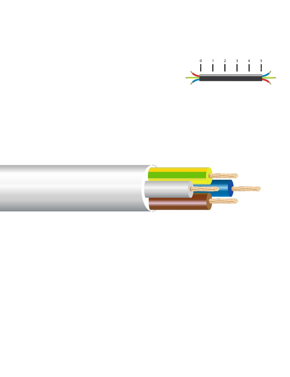 Manguera acrilica vv-k06/1kv 4 g 1,5 mm², blanca euro/m