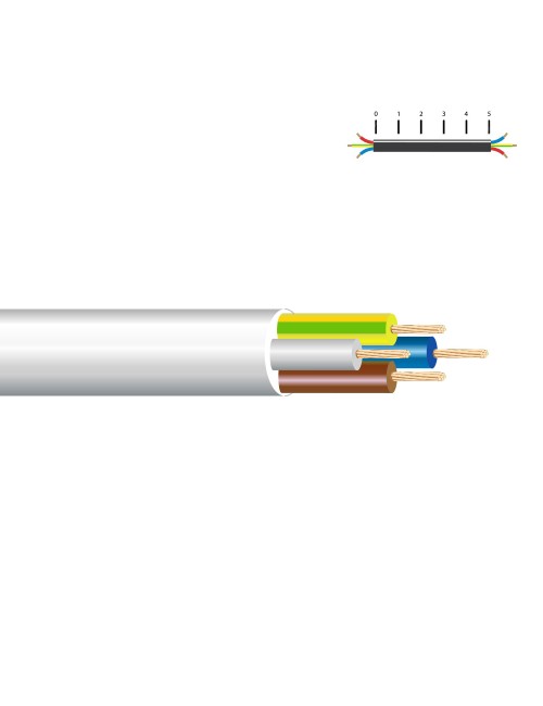 Manguera acrilica vv-k06/1kv 4 g 1,5 mm², blanca euro/m