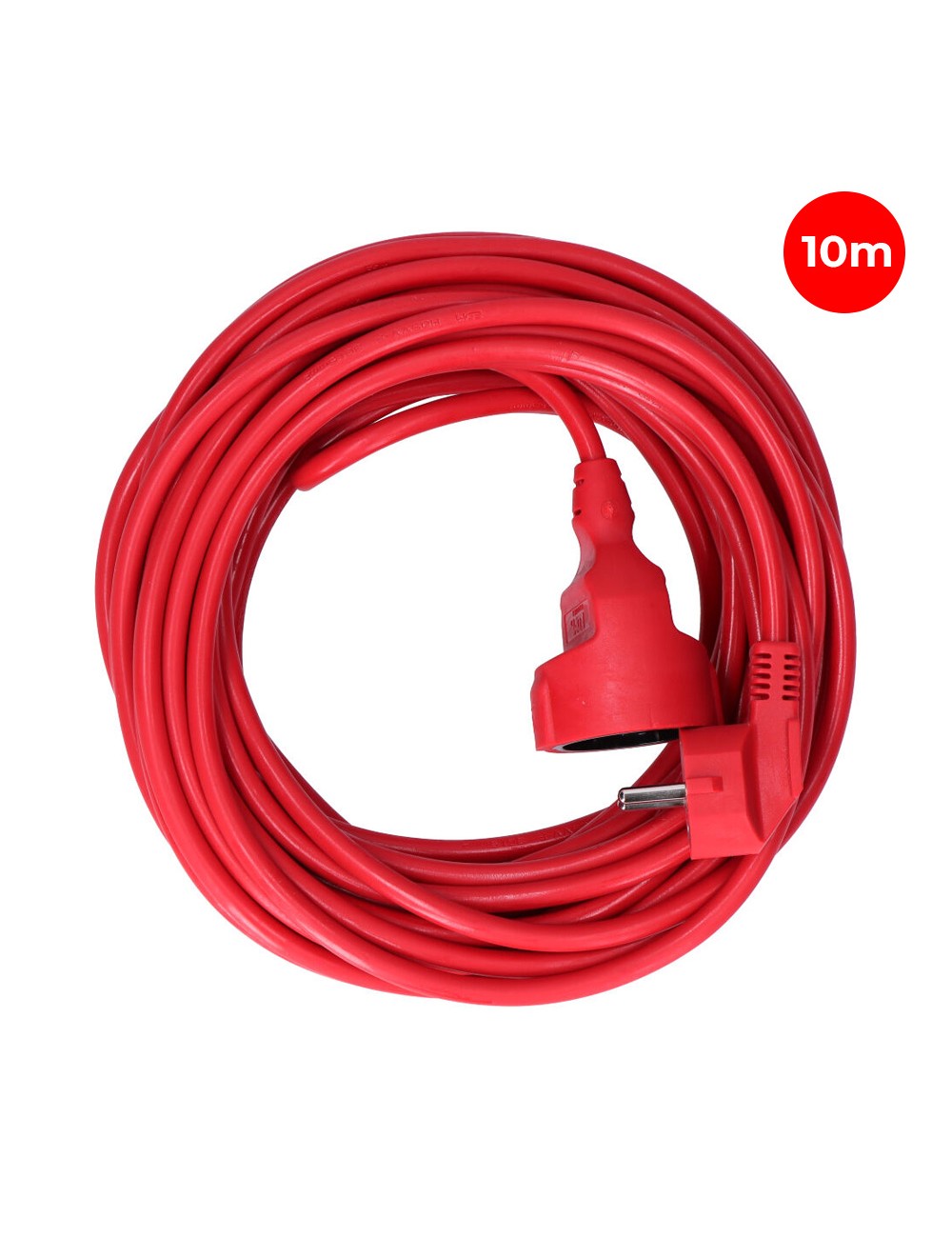 Prolongacion manguera t/tl 10m 3x1,5mm flexible roja edm