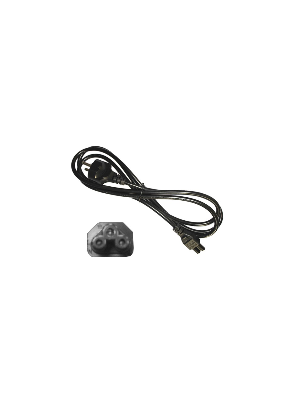 Cable de alimentador para portatil negro 2m