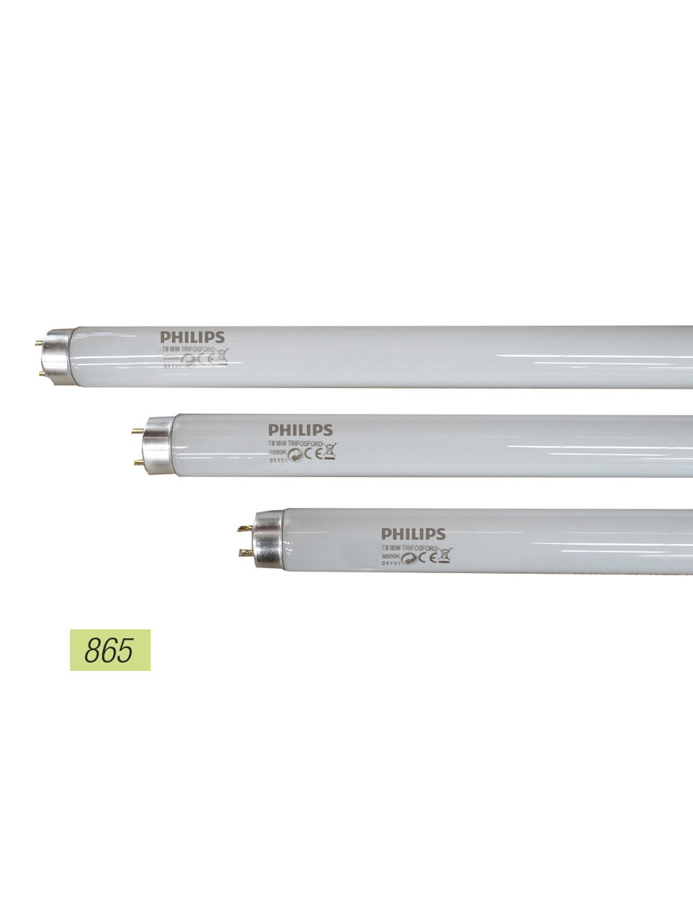 Tubo fluorescente 18w trifosforo 865k modelo: t8 luz fria. philips