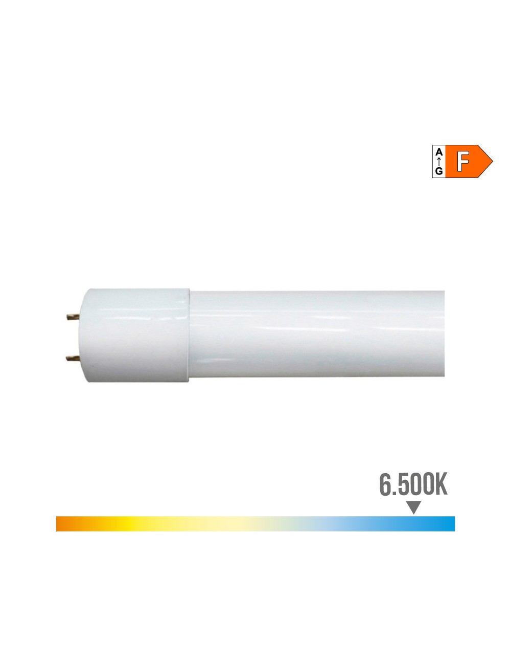 Tubo led t8 18w 2000lm 6500k luz fria (eq.36w) ø2,6x120cm edm