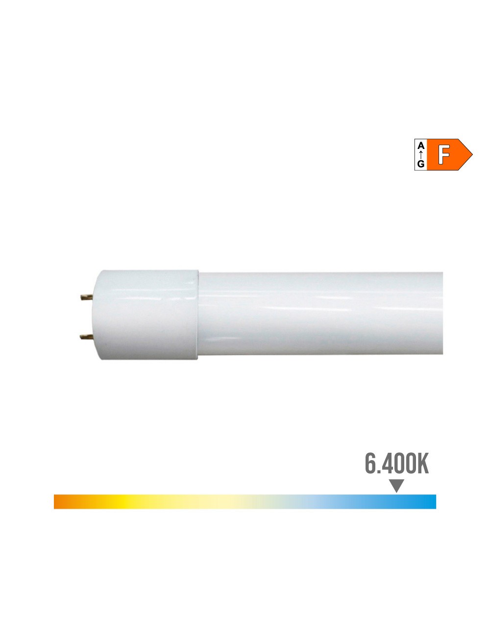 Tubo led t8 22w 2420lm 6500k luz fria (eq.58w) ø2,6x150cm edm