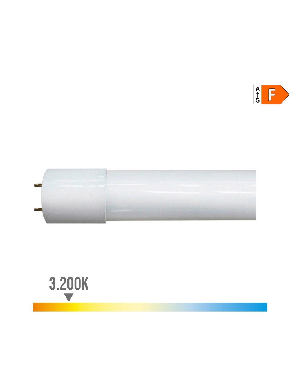 Tubo led t8 22w 2310lm 3200k luz calida (eq.58w) ø2,6x150cm edm