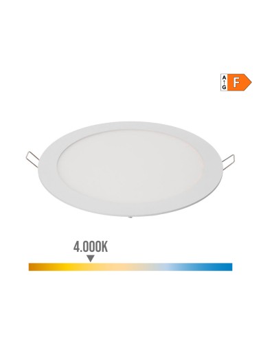 Downlight led empotrable redondo 20w luz dia 4000k 1500lm blanco ø22,5cm edm