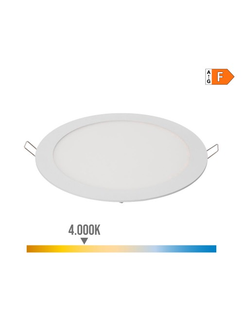 Downlight led empotrable redondo 20w luz dia 4000k 1500lm blanco ø22,5cm edm