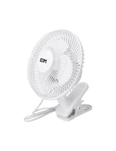 Ventilador de pinza. color blanco 15w ø21cm