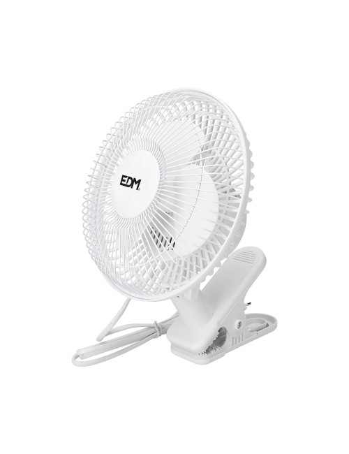 Ventilador de pinza. color blanco 15w ø21cm