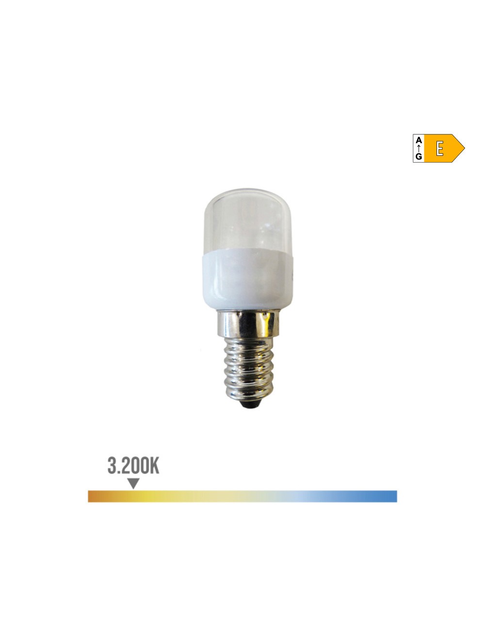 Bombilla tubular (frigorifico) led e14 0,5w 55lm 3200k luz calida ø2,6x60cm edm