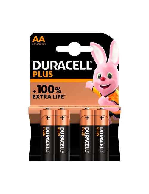 Pila alkalina duracell plus power aa - lr06 1,5v (blister 4 unid.) ø14,5x50,5mm