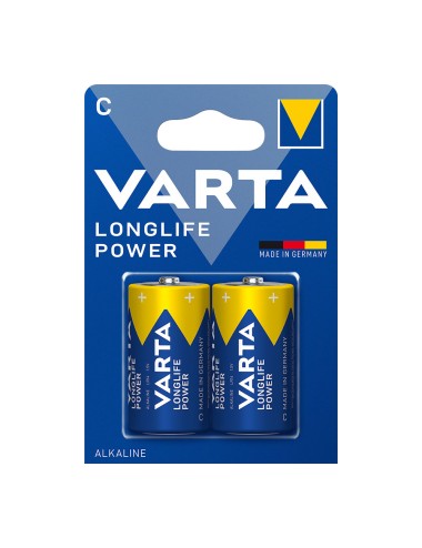 Pila varta alkalina longlife power c - lr14 (blister 2 unid.) ø26,2x50mm