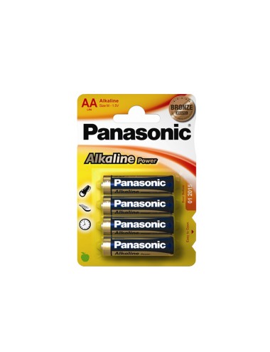 Pila alkalina panasonic bronze aa - lr06 1,5v (blister 4 unid.) ø14,5x50,5mm