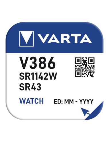 Micro pila de boton varta silver sr43 - v386 1,55v (blister 1 unid.) ø11,6x4,2mm