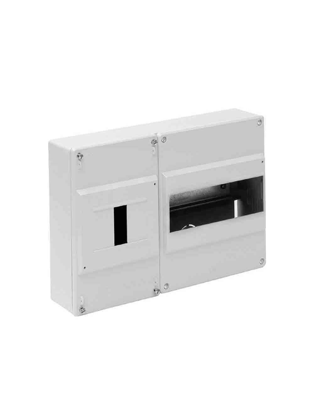 Caja para distribución 1 icp+7 elementos blanco 227x188x55mm solera (retractilado) 697b