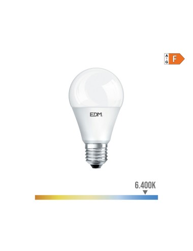 Bombilla standard led e27 10w 932lm 6400k luz fria ø6x10,8cm edm