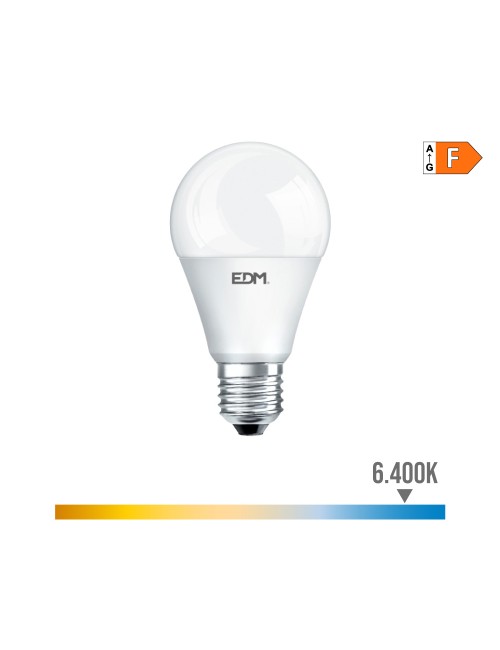 Bombilla standard led e27 7w 600lm 6400k luz fria ø6x10,8cm edm