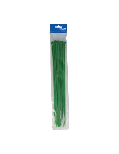 Bridas verdes 380x4,8mm nylon alta calidad (blister 25 unid.) edm