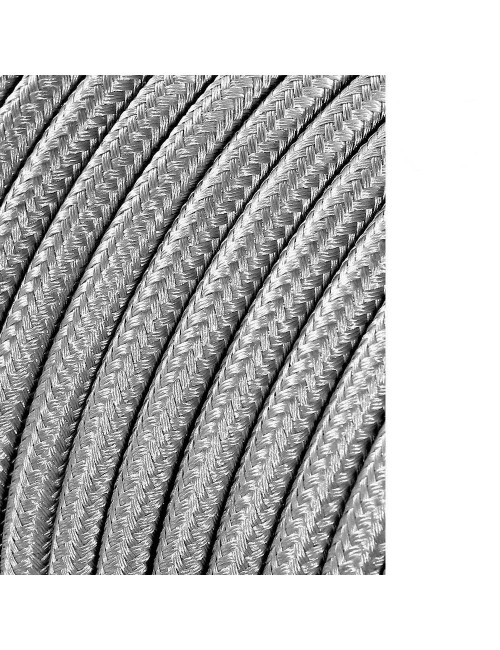 Cable cordón tubular 2x0,75mm plata 25m