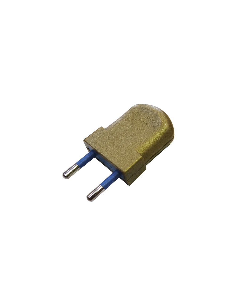 Pack 2 unidades clavija europea oro bipolar 10a 4mm 250v