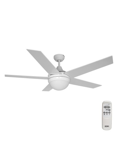 Ventilador de techo modelo adriatico. color blanco. potencia: 60w aspas: ø132cm con mando a distancia edm