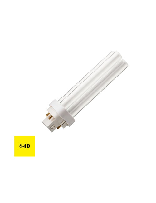 Bombilla bajo consumo ralux duo/e 26,9w g24q-3 pld-4pin 4000k. 17,4cm radium