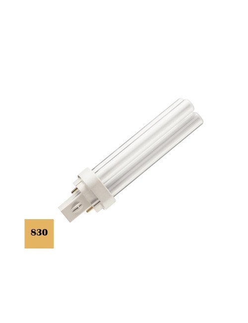 Bombilla bajo consumo lynx d-26w g24 3000k pl-2pin luz calida 17cm osram