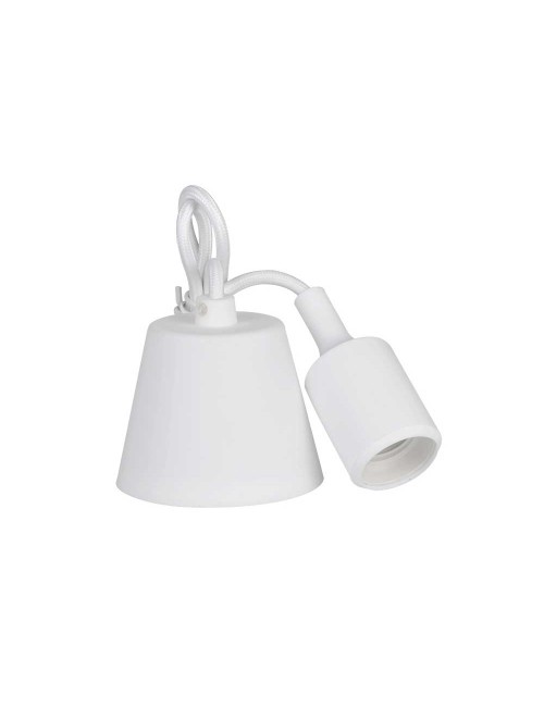 Colgante de silicona e27 60w color blanco edm