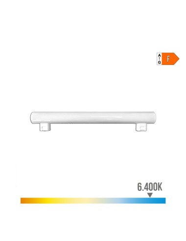 Linestra led 2 casquillos s14s 7w 750lm 6400k luz fria 300x30x47mm edm