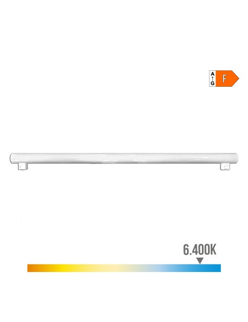 Linestra led 2 casquillos s14s 18w 1800m 6400k luz fria 100xø30x47mm edm