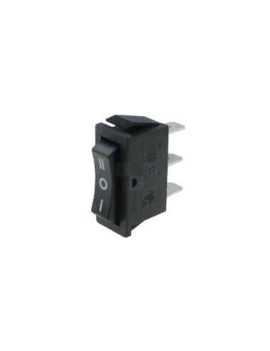 Recambio interruptor on-off-on estrecho 15a 250v negro