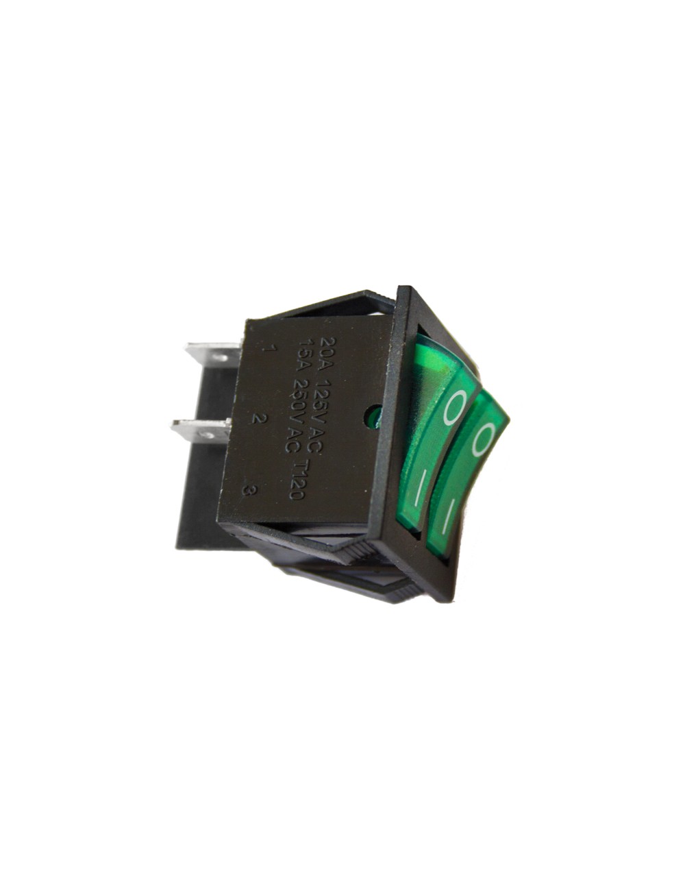 Recambio interruptor doble 15a 250v verde