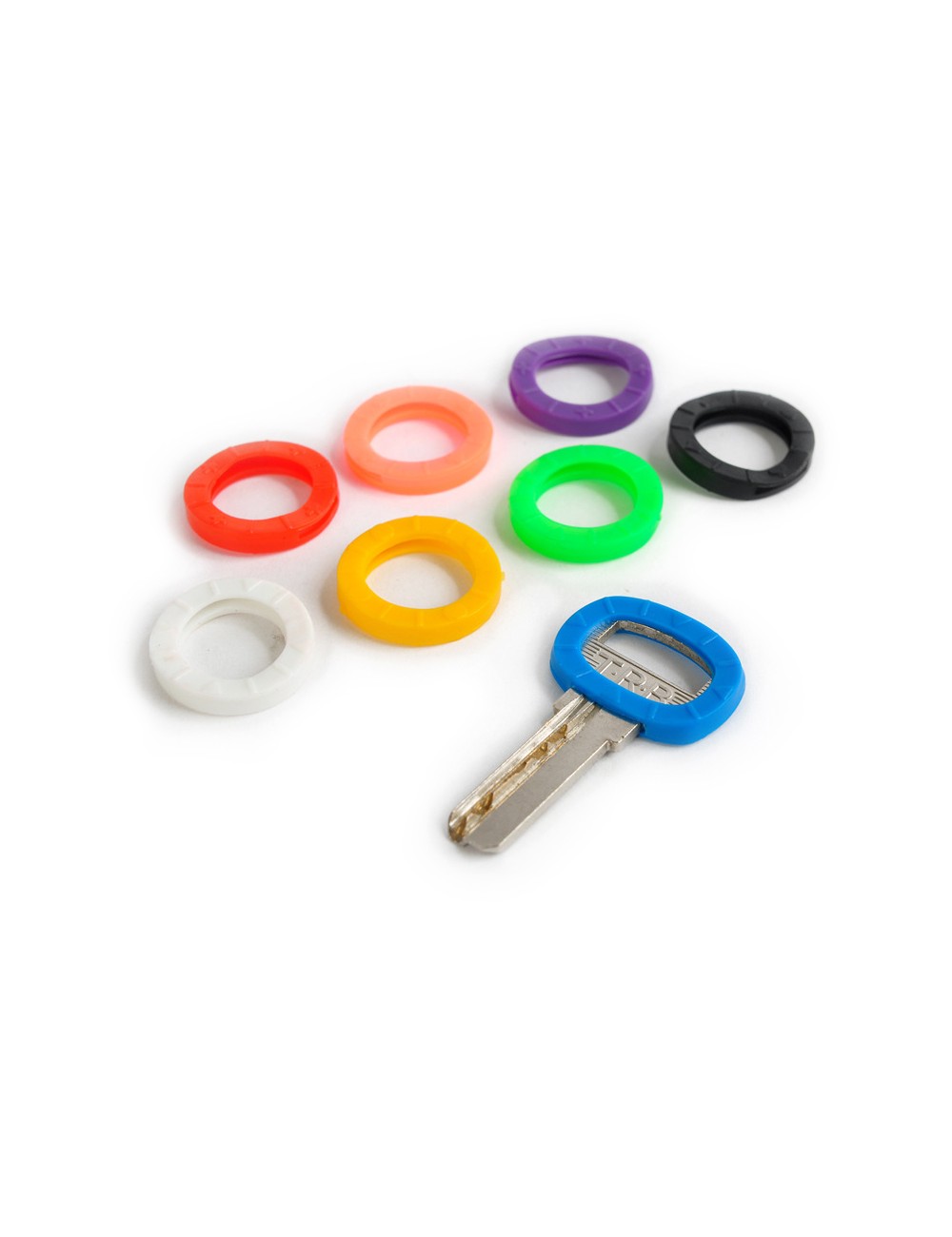 Pack 20 arandelas plastico marcador de llaves (colores surtidos)