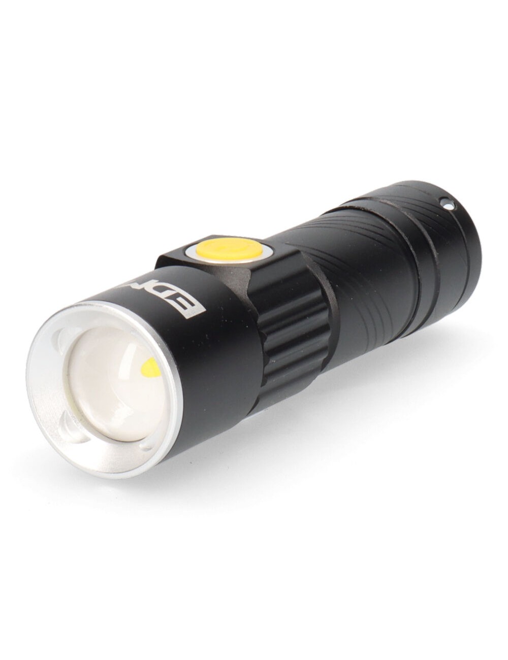 Mini linterna con zoom 1 led 120lm/40lm/ flash 9.000k recargable con usb.