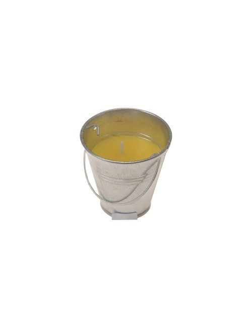 Vela citronela antimosquitos con recipiente metalico 30g ø6,5cm