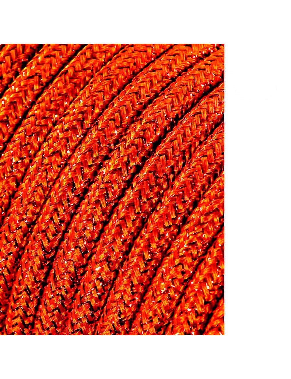 Cable cordón tubular 2x0,75mm marrón brillante 25m