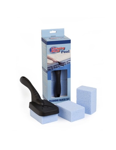 Set 3 cleaning block piscina con mango y solapa individual