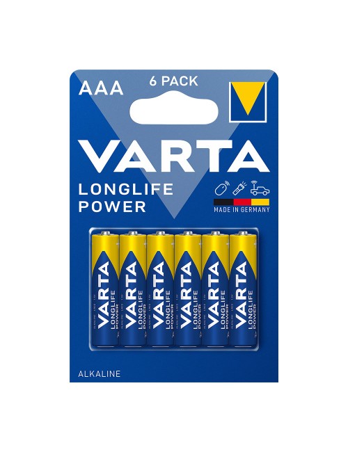 Pila alkalina longlife power aaa - lr-3 varta (blister 6 unid.)