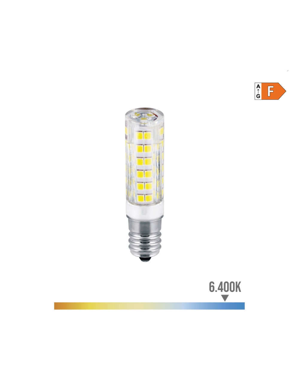 Bombilla tubular de led e14 4,5w 450lm 6400k luz fria ø1,6x6,6cm edm