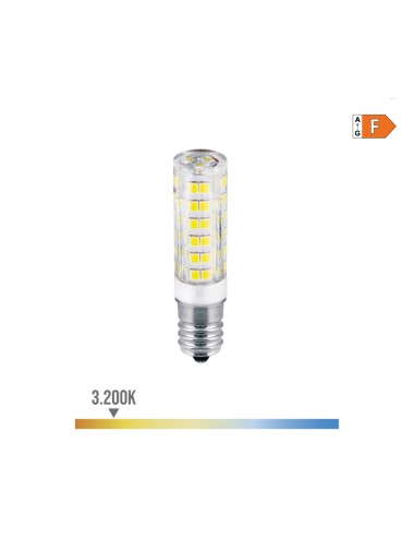 Bombilla tubular de led e14 4,5w 450lm 3200k luz calida ø1,6x6,6cm edm