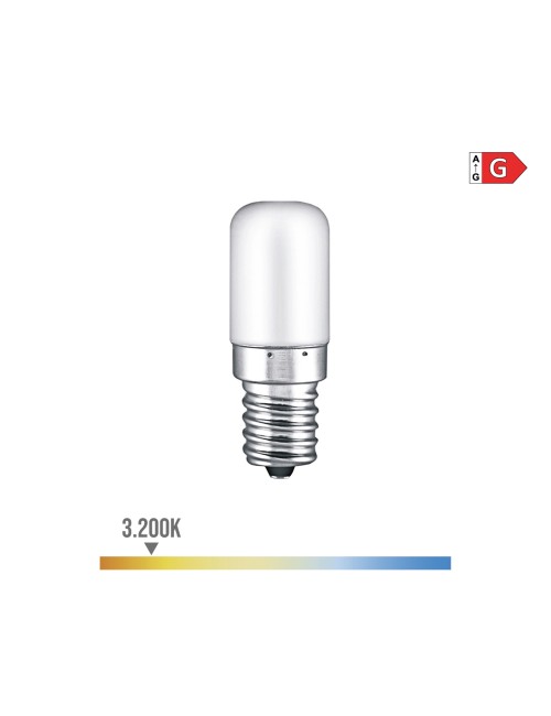 Bombilla pebetero tubular led e14 1,8w 130lm 3200k luz calida ø1,8x4,8cm edm