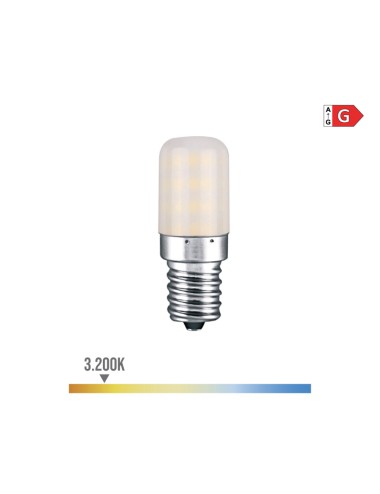 Bombilla pebetero tubular led e14 3w 250lm 3200k luz calida ø1,8x5,2cm edm