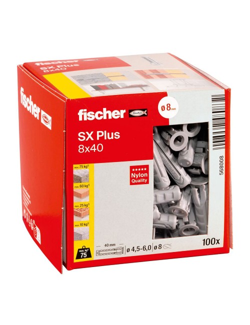 Taco fischer sx plus ø8x40mm 100uds. n8 568008