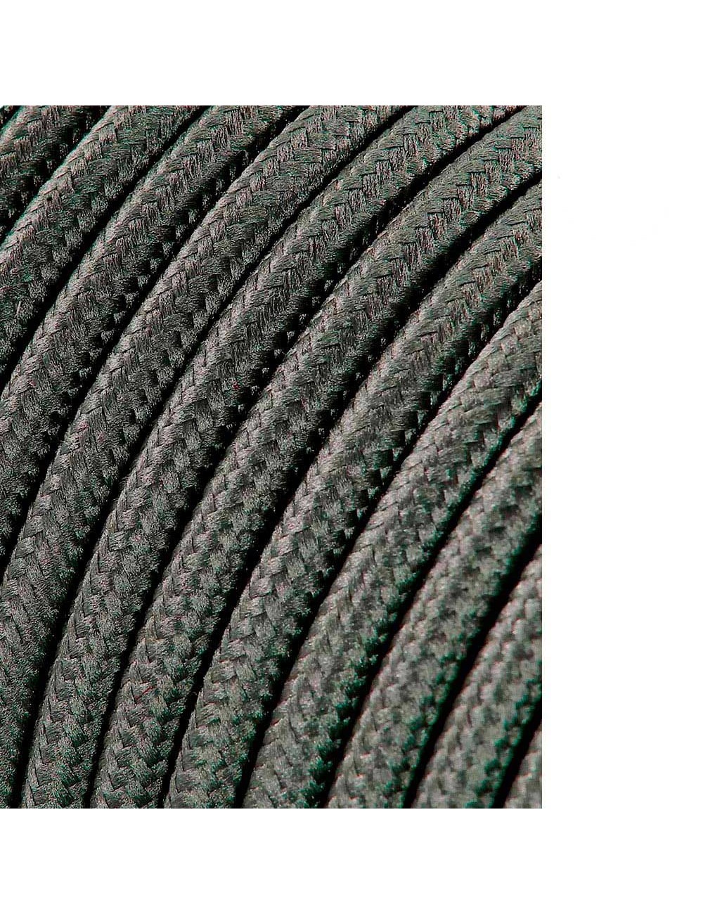 Cable cordón tubular 2x0,75mm gris oscuro 5m