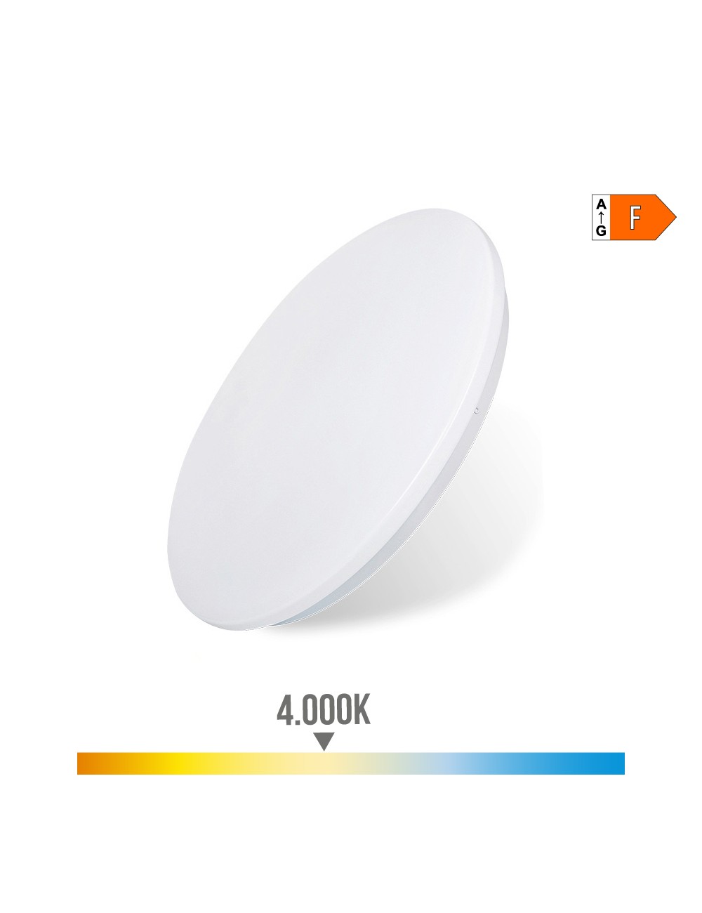 Aplique led de superficie 12w 4000k ø26,5x5,7cm edm