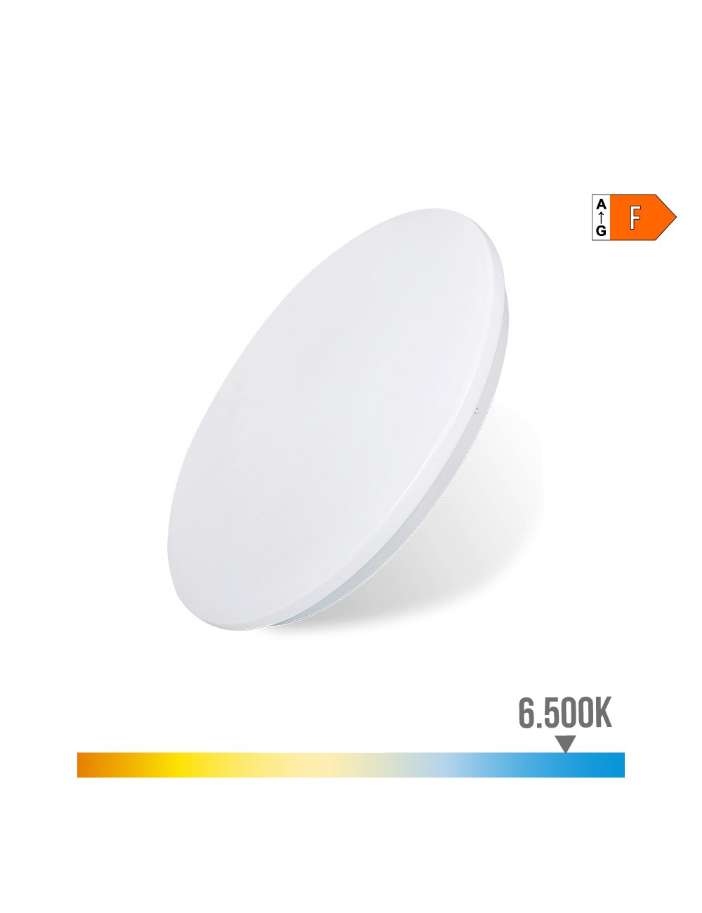 Aplique led de superficie 24w 6500k ø38x6,6cm edm